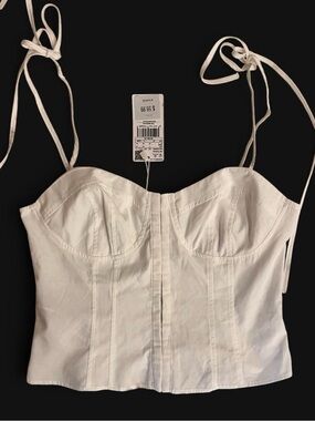 NWT MNG white corset top in a M